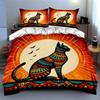 Stylized cat silhouette. Bedding Duvet cover sets Duvet covers Pillowcases gifts (1 * Duvet Cover 2 * Pillowcases, without duvet insert)