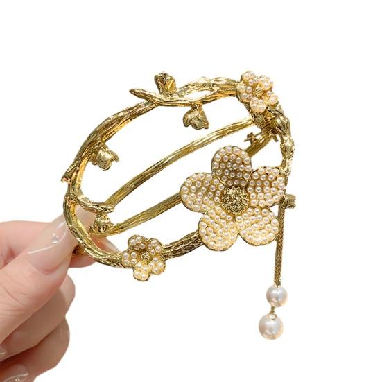 Заколка для волос с кисточками и стразами, искусственный жемчуг, сказочный рыбий хвост, цветок, дизайн бабочки, элегантная заколка для волос, женские аксессуары для волос