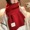 New Red Retro Plaid Christmas Scarf Women's Winter Atmosphere Green Thickened Warm Couple Scarf