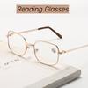 Anti-Scratch Lens Alloy Presbyopic Eyewear Men'S Metal Frame Reading Glasses Vintage Far-Sighted Computer Diopter Eyeglasses