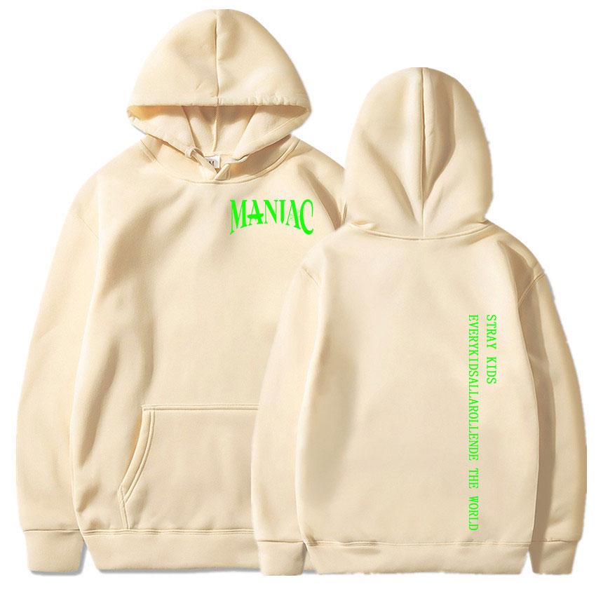 Толстовки с принтом Stray Kids MANIAC Kpop Harajuku, уличная одежда унисекс, женские толстовки большого размера, толстовка с капюшоном, корейский модный пуловер унисекс