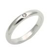 Used TIFFANY&Co. Ring Stacking band EU#49 Silver925/diamond 2.5g Silver 1PD