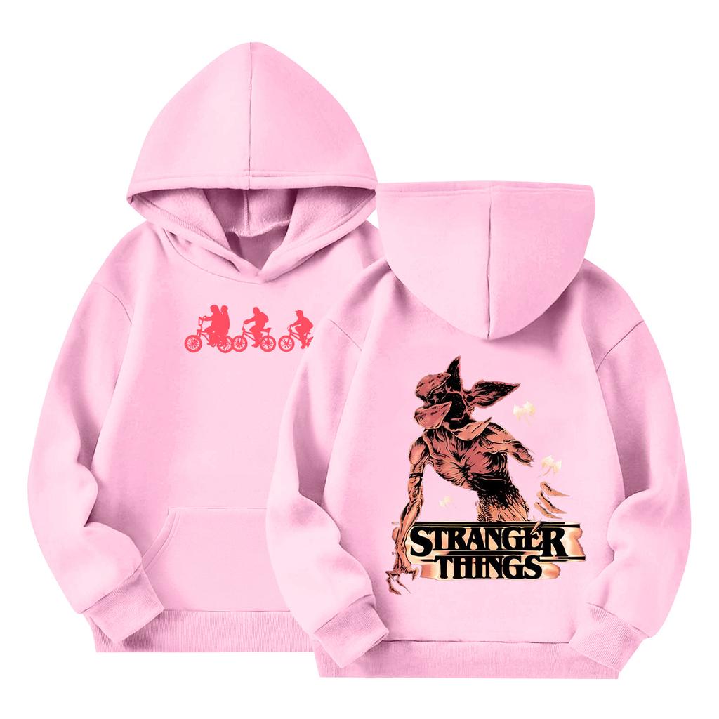 Детский пуловер с длинным рукавом, свободного кроя, с принтом букв, капюшоном на шнурке