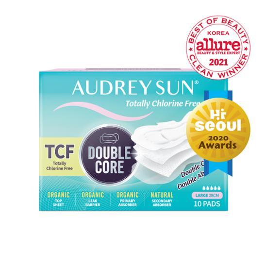 Choose 1 of 3 Types of Audreysun TCF Double Core Sanitary Pads (medium 12P / Large 10P / Panty Liner 26P)