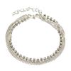 Multi-layer Rhinestone Inlaid Anklet Women Beach Sandals Barefoot Ankle Bracelet