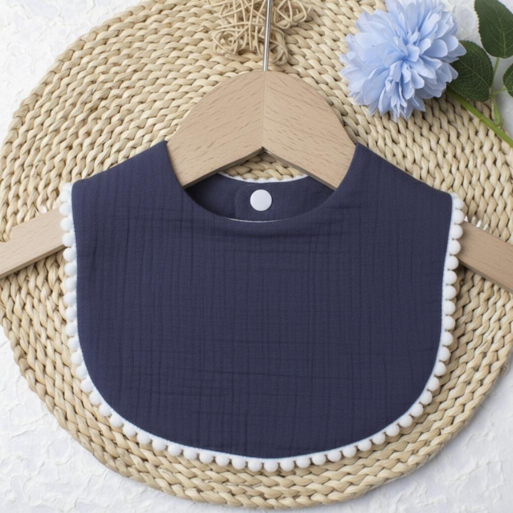 Милые Детские Слюнявчики с Оборками, Детские Антигрязевые Слюнявчики для Кормления, Впитывающие Пеленки для Младенцев, Модные Аксессуары для Кормления Новорожденных из Чистого Хлопка