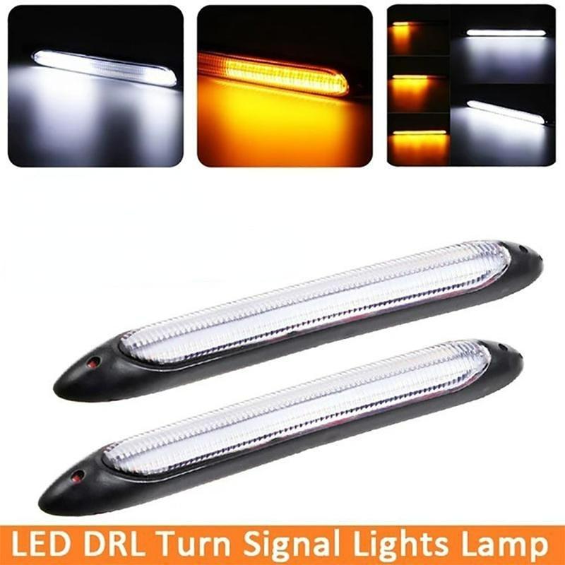 2PCS LED Car Daytime Running Lights Car Signal Turn Lights Bright Car Modified Decoration Light ZPG