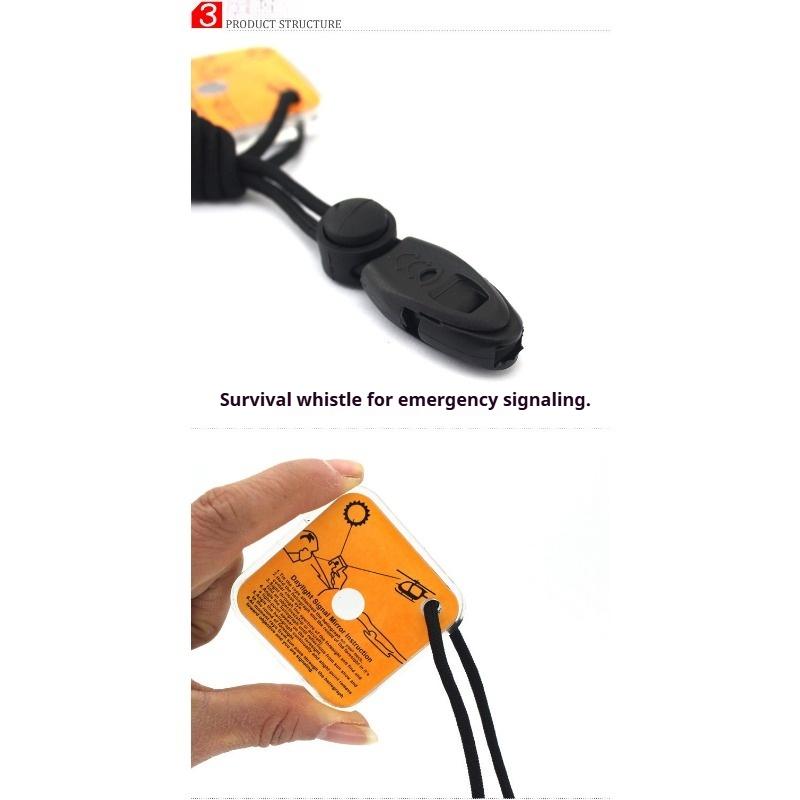 Outdoor Survival Reflector Multifunctional Signal Mirror Wilderness SOS Mirror