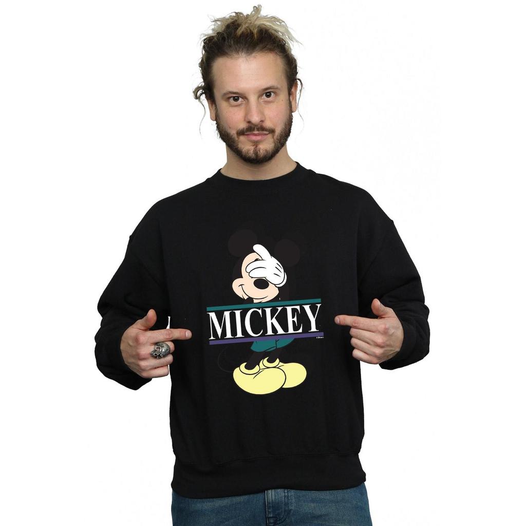 Disney Mens Mickey Mouse Letters Sweatshirt