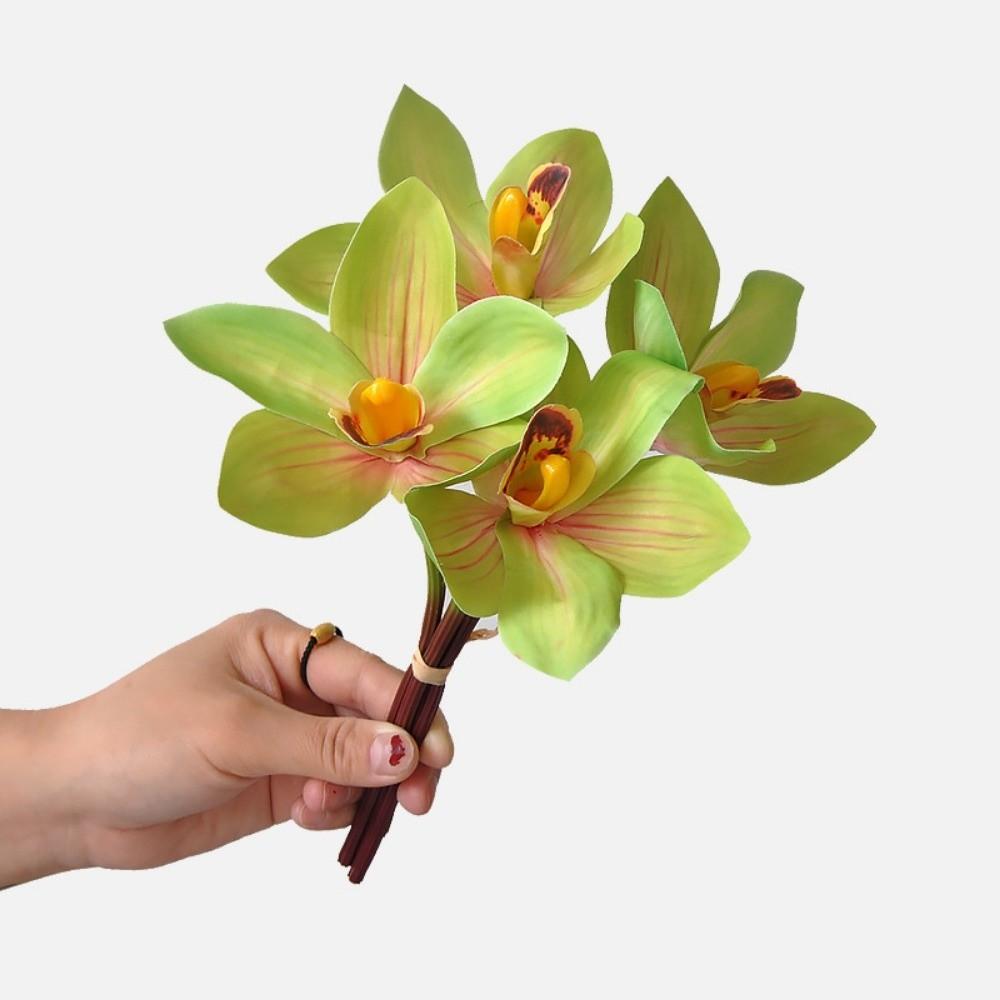 Magnolia Simulated Orchid Bouquet Real Touch Silk Fake Flower Wedding Decoration