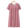 Пижамы для людей среднего и пожилого возраста Домашняя одежда с короткими рукавами Женская одежда для сна на весну и лето для пожилых людей Свободная домашняя одежда Платья