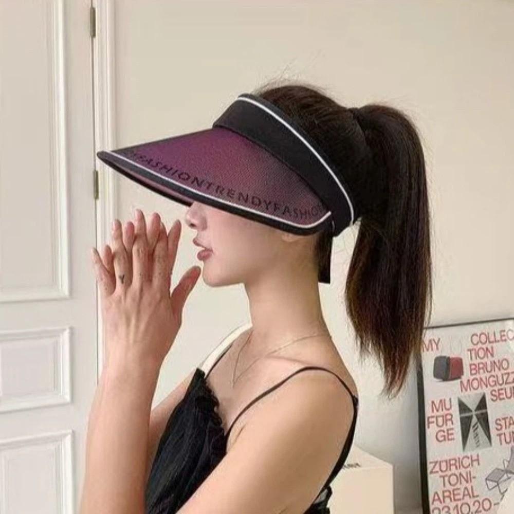 UV Protection Empty Top Visors UPF50+ Sunshade Hat Casual Beach Hat for Cycling
