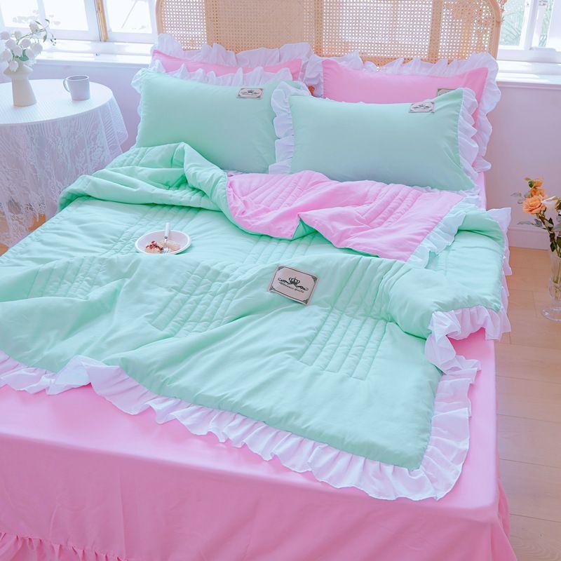 3 шт./компл. кружевное летнее прохладное одеяло в корейской версии, моющийся хлопок, летние одеяла, которые можно стирать в машине, одеяло с кондиционером для двух человек