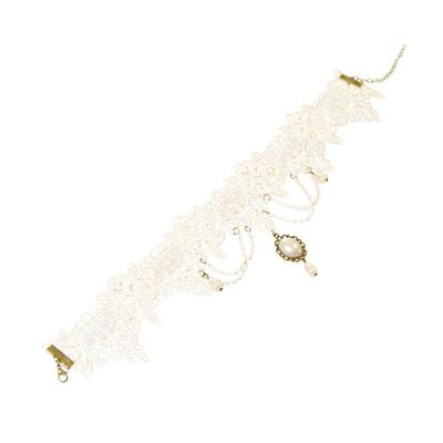 Черное кружевное ожерелье для женщин и девушек с кисточками, сексуальное кружевное колье, универсальный браслет, украшения на Хэллоуин