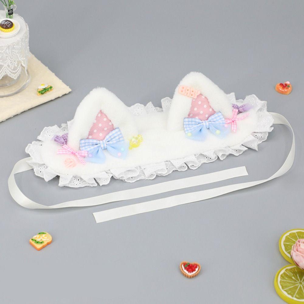 Lace Cat Ears Headband Furry Lolita Bandeau Cute Bear Ear Hair Band Lolita Accessories