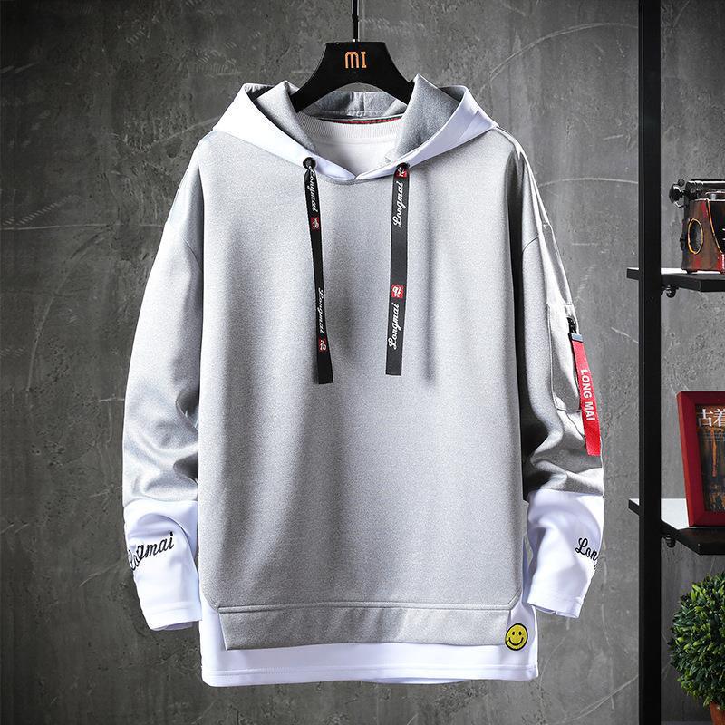 Men's Trendy Korean-Style Hooded Jacket: Youthful, Handsome Two-Piece Sweatshirt for Spring & Autumn