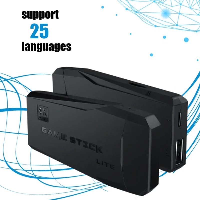 Игровая консоль со встроенными 20000 играми, беспроводной контроллер, игровой пульт для телевизора, 4K HD, ретро-мини-портативный игровой плеер