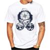 Summer Men Short Sleeve Muntain Bike Mtb Life Style Adventure Travel Drawing Bicycles Tatto T-Shirt White Casual Tops Boy Tees