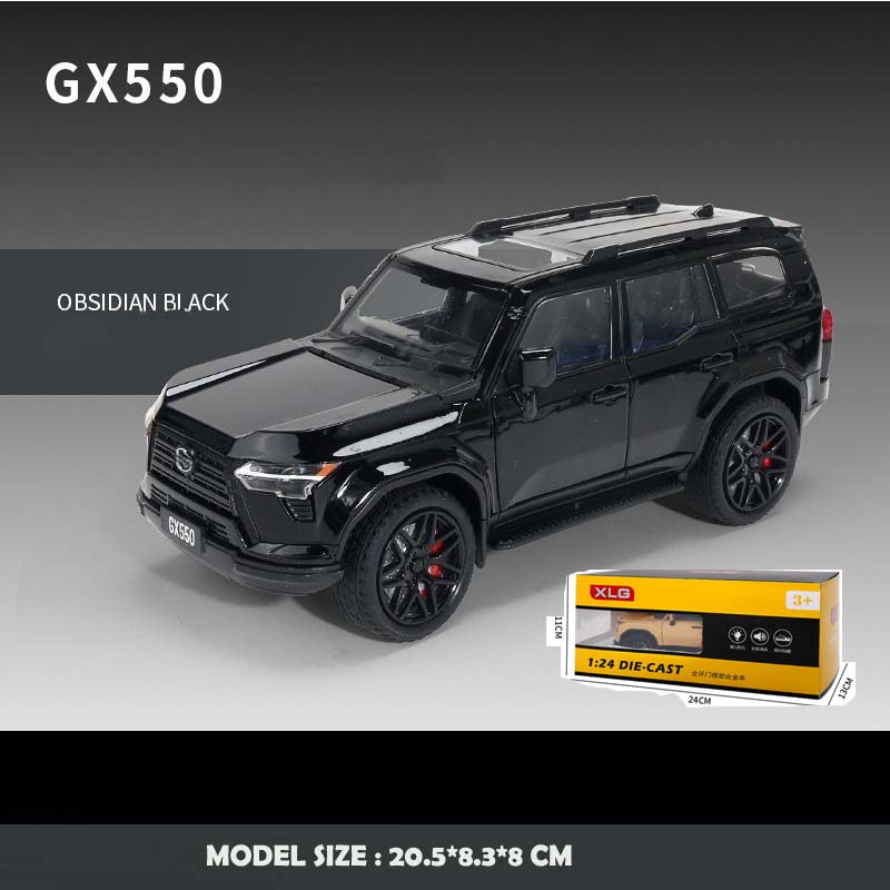 Simualtion 1:24 Scale Lexus GX550 Alloy Car Model Ornament Toy Vehicle Off Road SUV Diecast Miniature Voiture Boyfriend Gift
