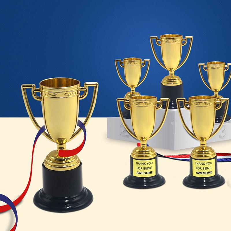 5 шт. пластиковых золотых мини-трофеев, игрушки, призы для детей, сувениры на день рождения, награды для детского сада, детские пиньяты, наполнители