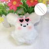 Cartoon Plush Bow Dog Keychain Plush Rabbit Car Keyring Doll Cartoon Bag Pendant Charm Decor Accessories Toy Kids Birthday Gift
