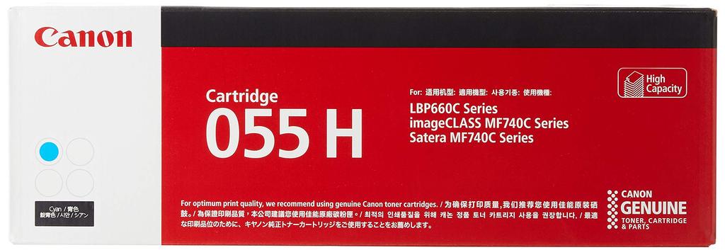 Canon Картридж с тонером 055H голубой CRG-055HCYN
