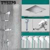 Shower Set Home Shower Faucet Set Stainless Steel Shower Head Women Wash Bathroom Shower Set Accessories Concealed Installation