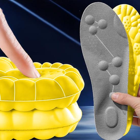 1 Pair 4D Cloud Comfort Insoles with Arch Support Shock-Absorbing Breathable Shoe Inserts Anti-foot Deformation Insoles for Men Women Foot Protection