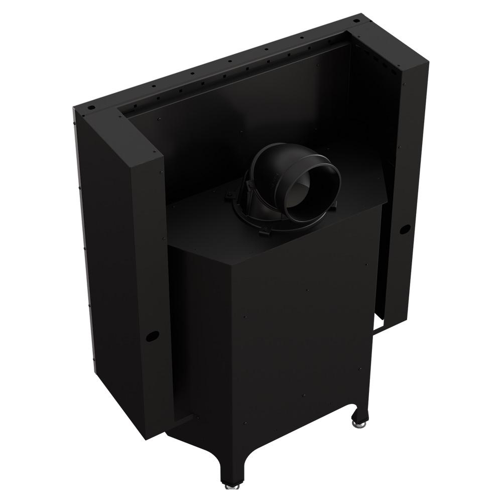 Steel fireplace KRATKI NADIA 12 kW Ø 200 Lift-up black thermotec