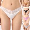 Cotton Lace Thongs for Women Sexy Seamless Low Waist Panties Ladies Breathable No Show Stretch Underwear