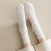 Women Autumn and Winter Retro Warm Plush Wool Solid Color Tube Stack Socks