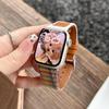 Ремешок из комбинированной кожи в клетку «Радуга» для Apple Watch S11 для iWatch 1098765 поколения SE