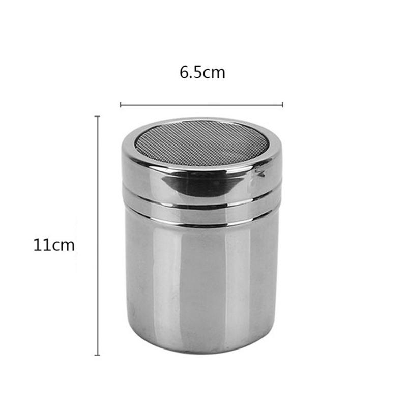 Нержавеющая сталь Посыпка какао корица сахар марля сетка банка бутылка для приправ кофейная пудра посыпка для перца банка сито для пудры