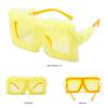 UV400 Square Frame Ladies Shades Plush Sunglasses Ladies Sexy Shades Punk Sun Glasses Soft Fur