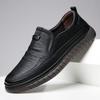 Leather Shoes Men's Spring New Soft-soled Breathable Casual Beef Tendon Sole Non-slip Men's Driving Father Shoes