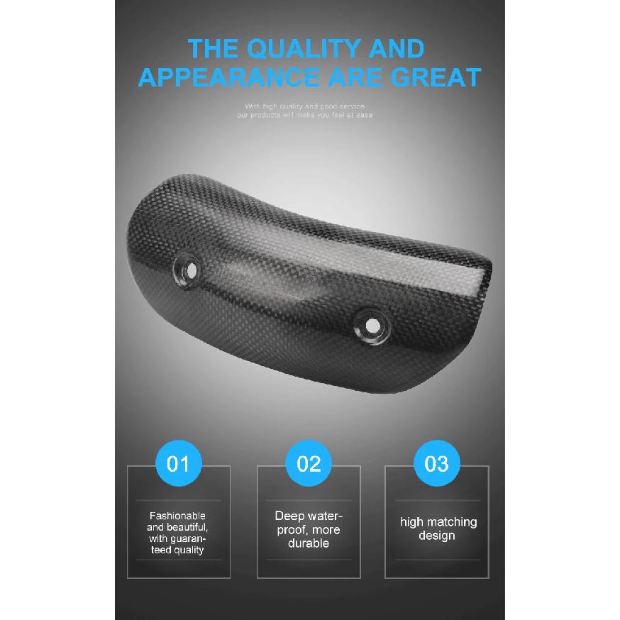 Motorcycle Exhaust Carbon Fiber Protector Heat Shield BMW S1000RR 10-20 Muffler Cover Middle Pipe Connection