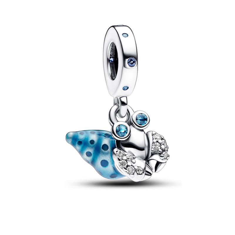 Лето S925 серебряный цвет ракушка жемчуг рыбий хвост светящийся океан серии Подвески бусины подходят S925 оригинальные браслеты DIY ювелирные изделия