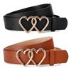 Peach Heart Double Buckle Belt Female, Decorative Love Buckle Jeans Belt Manufacturer
