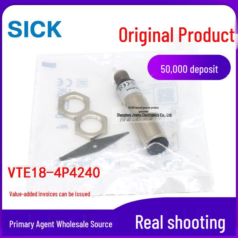 Genuine VTE18-4P4240 Photoelectric Switch, Diffuse Reflective, PNP Output, No Cable