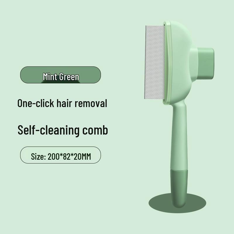 Питомец Расческа с мелкими зубьями для кошек и собак - Грабельная расческа с деревянной ручкой для удаления блох и распутывания