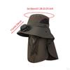 Outdoor Hat with Fan Bucket Lightweight Breathable Wide Brim Sun Protection