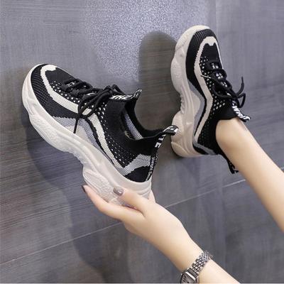 Модные универсальные женские кроссовки 2024 года, новые весенне-осенние кроссовки с сетчатой дышащей толстой подошвой для бега Zapatos Mujer