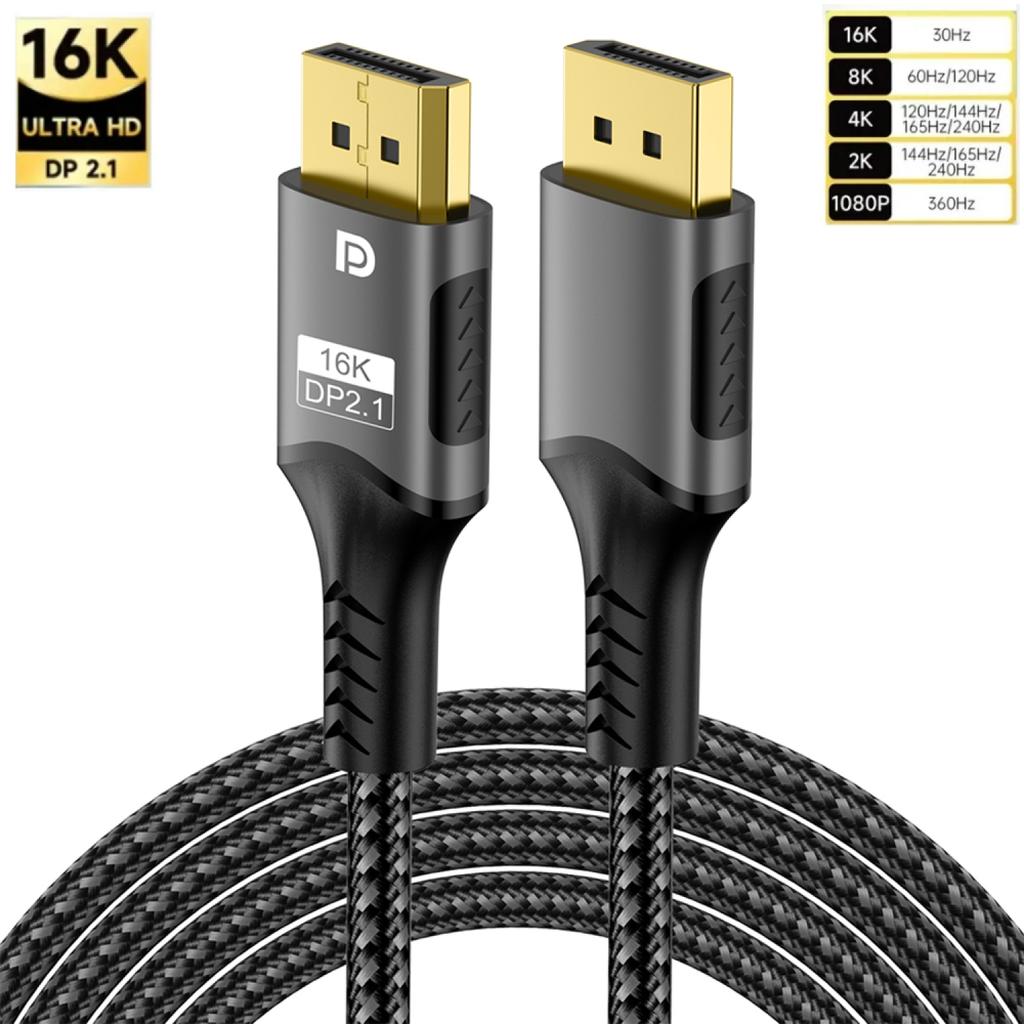 16K DP 2.1 8K@120Hz 4K@240Hz 80Gbps HDR Видео Аудио Displayport Кабель Display Port для ноутбука ТВ Xbox Проектор Игровой монитор