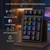 K18 Мини-механическая клавиатура с RGB-подсветкой, беспроводная, Bluetooth, три режима, для финансовых кассиров