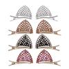 Princess Shiny Cute Girls Crystal Barrettes Cat Ears Hair Clips Duckbill Clip Hair Accessories