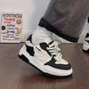 Толстые кожаные белые туфли женские 2024 весна новые студенческие туфли с маленькими крыльями женские спортивные и любительские туфли для сноуборда