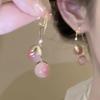 Charming Pink Fairy Tomato Tassel Earrings for Women