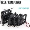 DC 5V 12v 24V 8cm 8010 8015 8025 3pin 4pin Xh 2.54 Brushless Cooling Fan 80x25mm Heatsink Radiator 80x10 80*15 For PC Case GPU