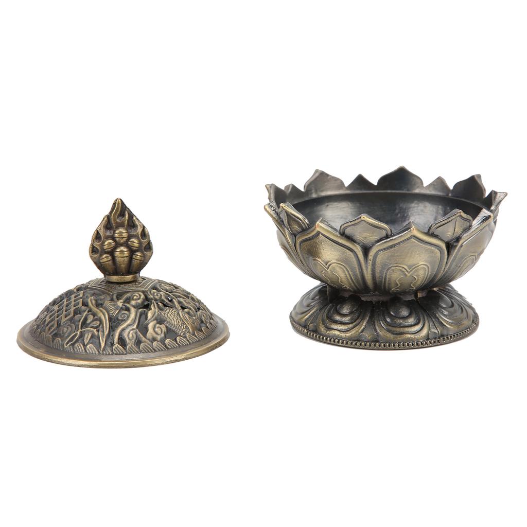 Incense Burner Bronze Anticorrosion RustProof Durable Classical Charcoal Burner for Home Decoration