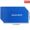6PCS Classic Base Plates Blocks 32x32 32x16 50x50 Dots ABS Plastic Building BasePlates Bricks Assembly City Road MOC  City Toys